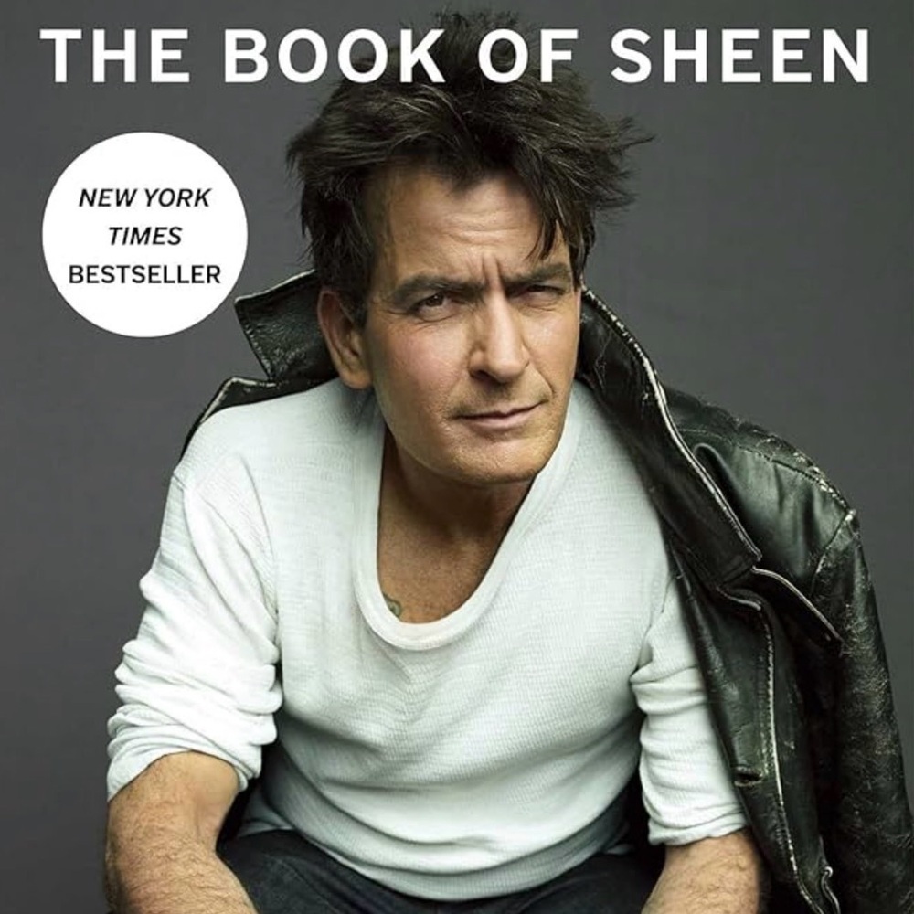 The Book of Sheen: A Memoir by Charlie Sheen - Black and White Cover